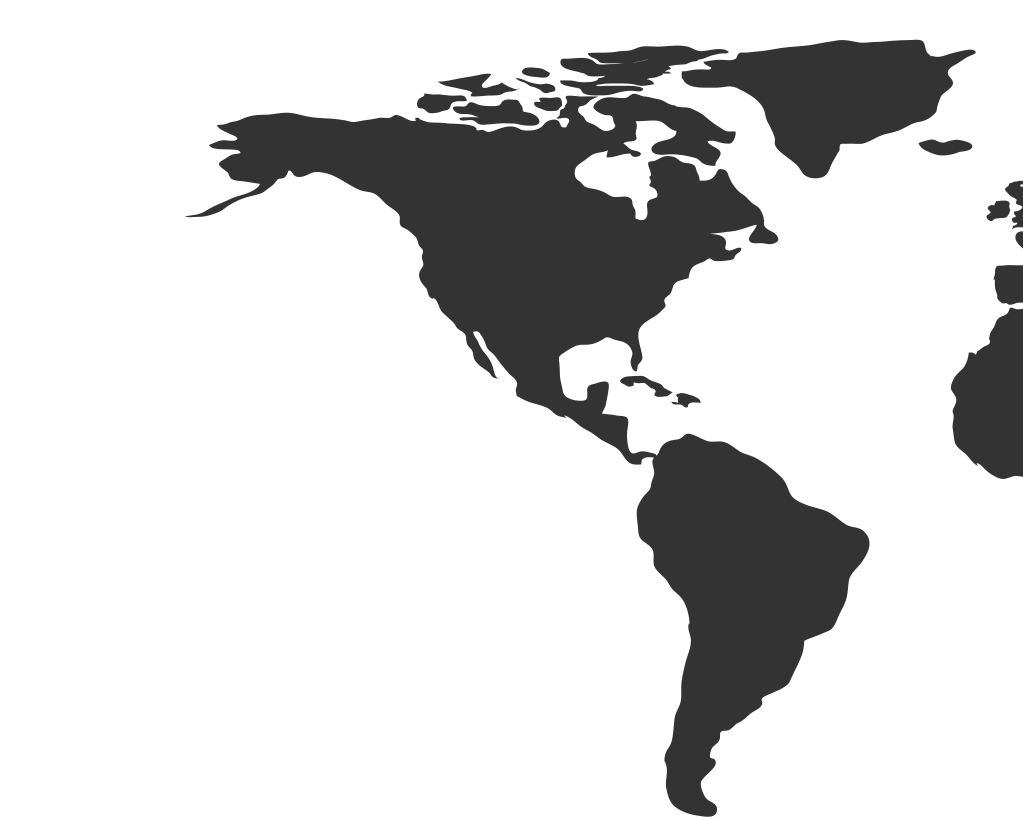 An image of a Americas map, showing countries that have certified Samsung Knox.